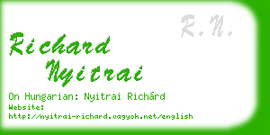 richard nyitrai business card