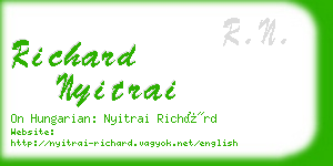 richard nyitrai business card